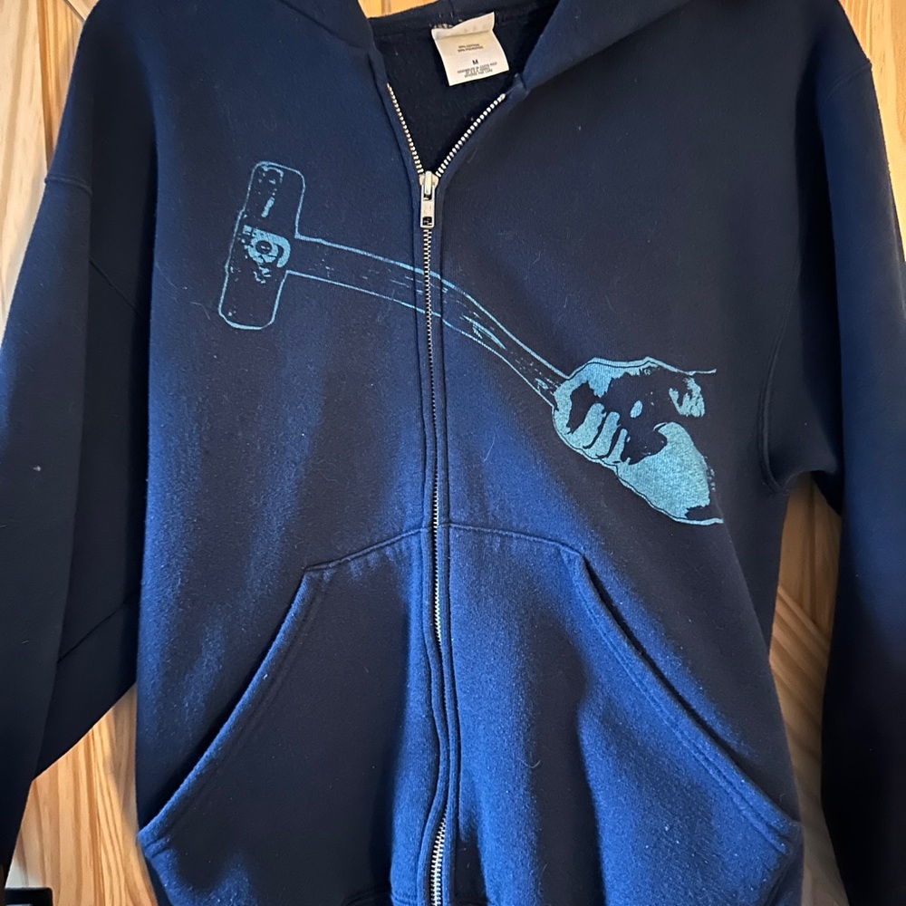 Glassjaw Navy Blue Zip-Up Hoodie with Graphic - Picture 4 of 5